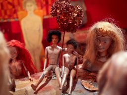 sculpture- 7 barbies party 1